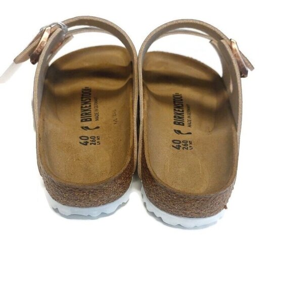 Birkenstock Arizona BS Sandals Womens Size 9-9.5 NARROW Fit Gator Gleam Copper - Picture 7 of 10